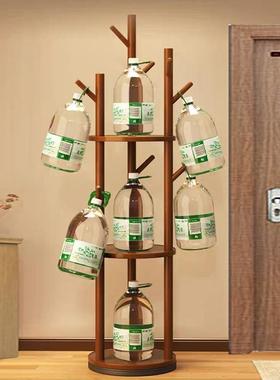 实木旋衣帽RTC架式落地衣架卧室家转置用物架立衣服架子客厅挂衣