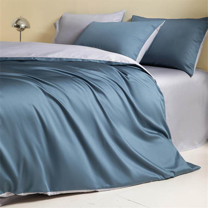 素6拼0支长绒棉纯约色双四件套纯棉被LCD套床单床笠简色床上用品