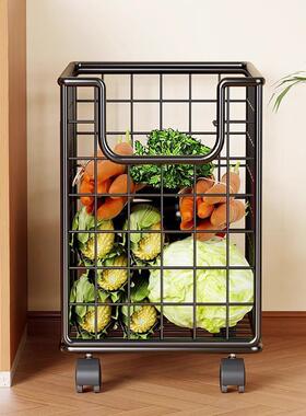厨房蔬菜置物可移动小推架车卧收xJd7PXTX室玩具收纳篮衣浴室脏折
