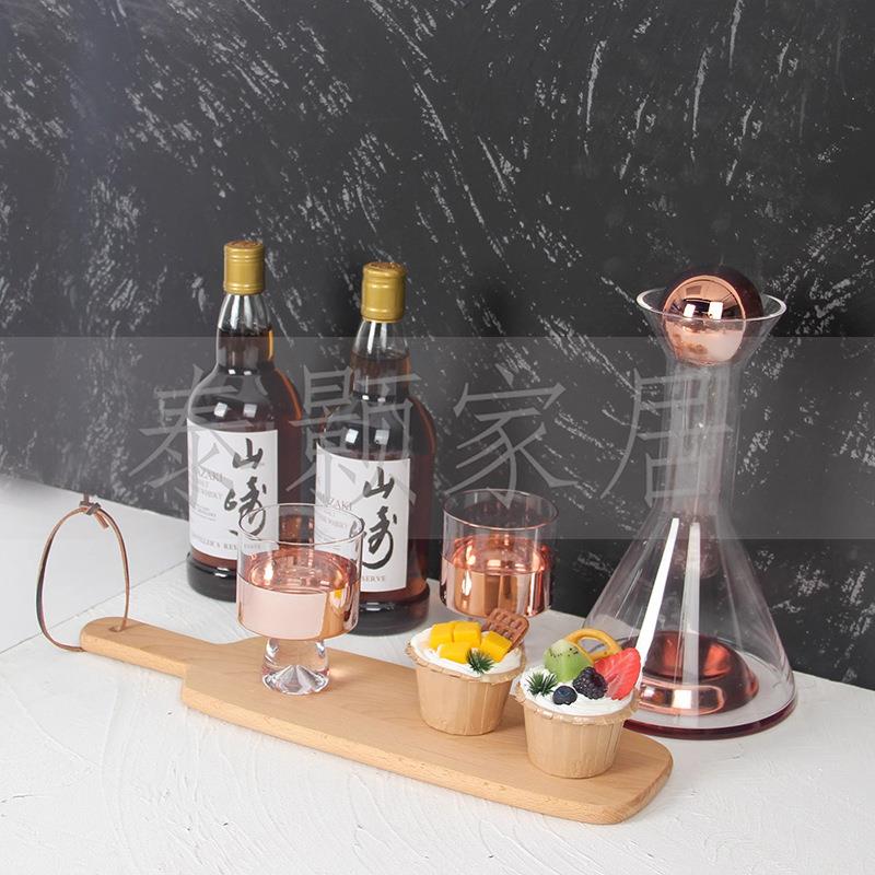 简约酒具软套崎装样板道房间售楼处装酒无品牌/吧酒柜仿真山威士