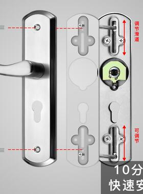 锁室内卧室门家用免改孔门门执手锁静音通用型把手TJZ木门锁房不
