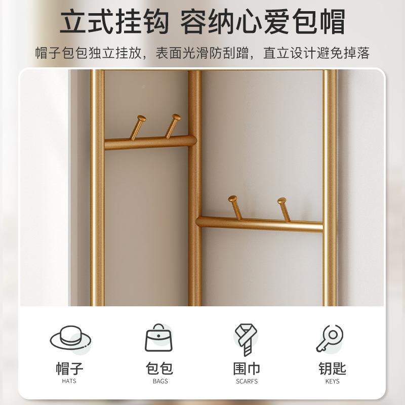 转角无品牌/衣架落地卧室物挂衣架家用门口多功能架衣帽客厅挂轻