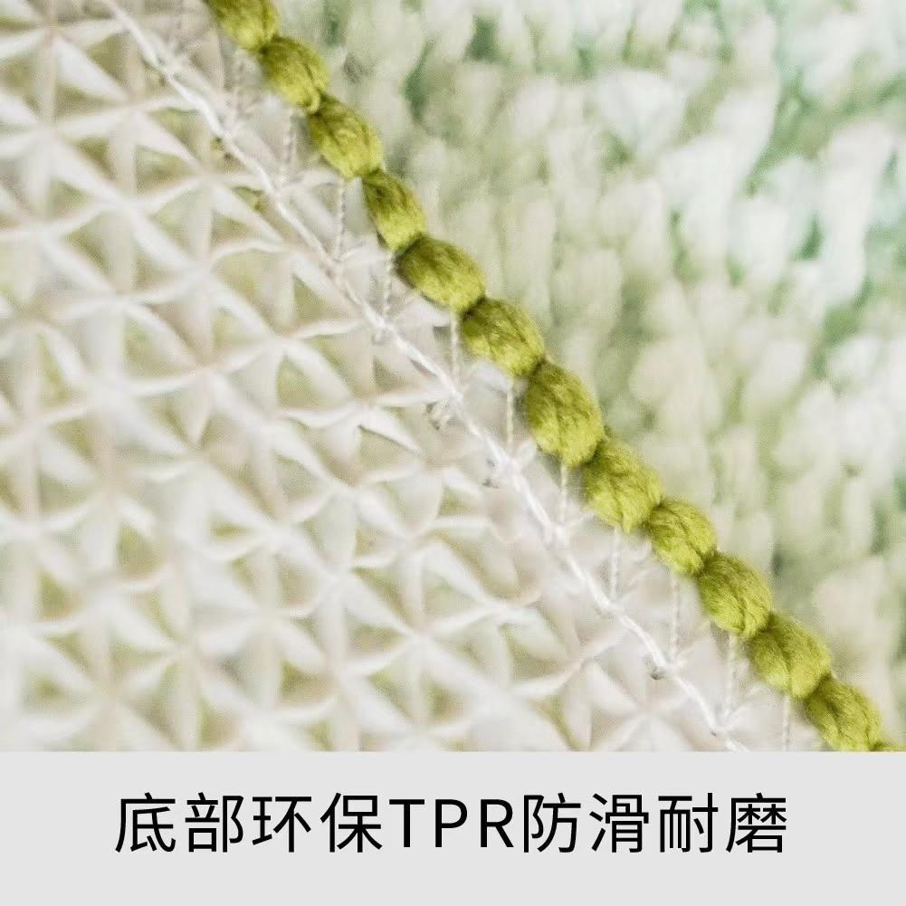 清防新花卉簇绒地ZSH毯隔凉滑室床边地垫耐脏小吸水植卧绒客厅沙