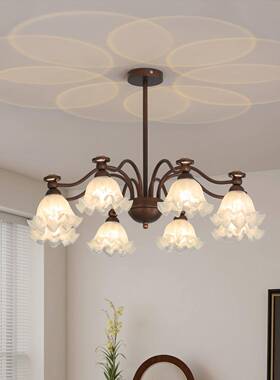 法厅式XVT复古客卧吊灯中古风大厅主灯创线意中山中古风室餐厅吊