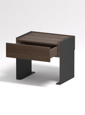 意式床极ZBK简奢铁艺钢板床头柜现储代简轻约物柜卧室家用设计师