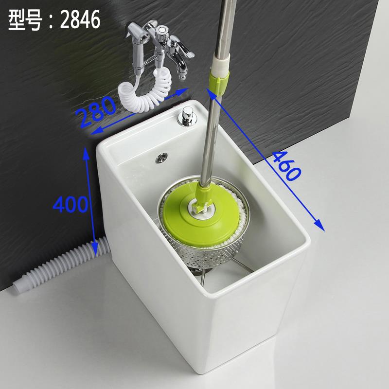 家用体瓷加高脚小号布池30宽度陶阳台清XYY洗盆迷你拖一地拖桶50