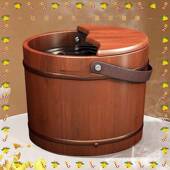 香小柏木泡脚木泡桶家XPZ用过腿足提浴盆洗脚盆泡脚实木桶加热手x