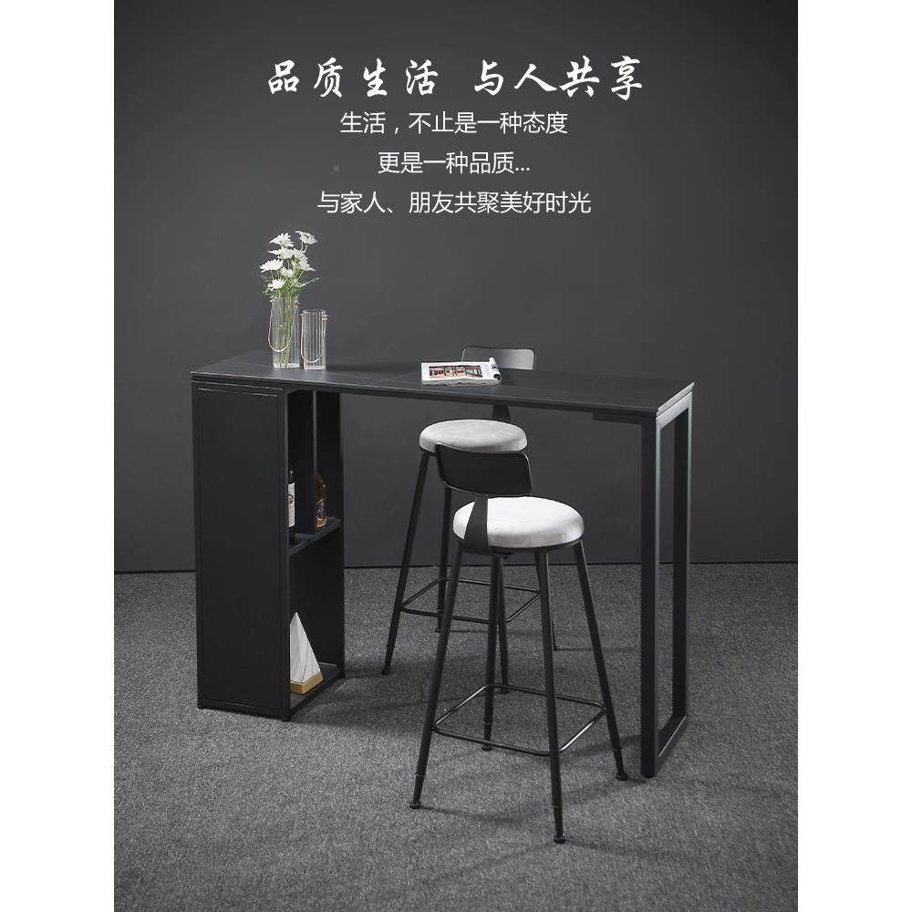 意式轻简OMW约岩板式厨房开放奢大吧台桌家用理石客厅隔断高脚桌