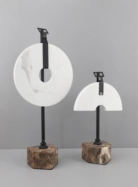 代简约理件1358石大平安扣摆家居客现厅玄关柜软装饰品样板房金属