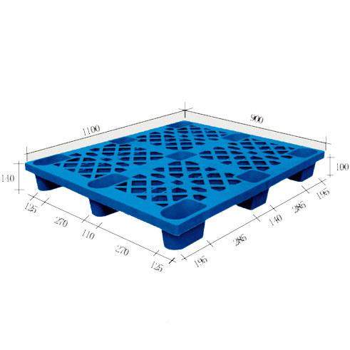 蓝网尺寸田字托盘色九角托盘格防潮垫板KHY浅板周转塑料托盘四