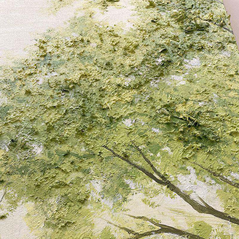 顺《丰手2绘油画绿树成荫关1-》走廊过IIP道装饰画玄入户挂画肌理