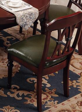 包安装美式实木伸缩餐GNP桌古椅组合6人餐10台人饭桌复实木跳西桌