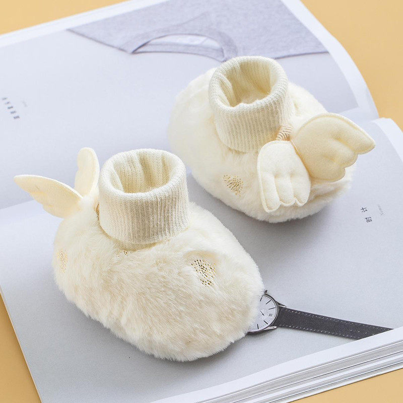 秋冬季0-1岁女宝宝加绒棉鞋公主软底学步鞋不掉防滑保暖