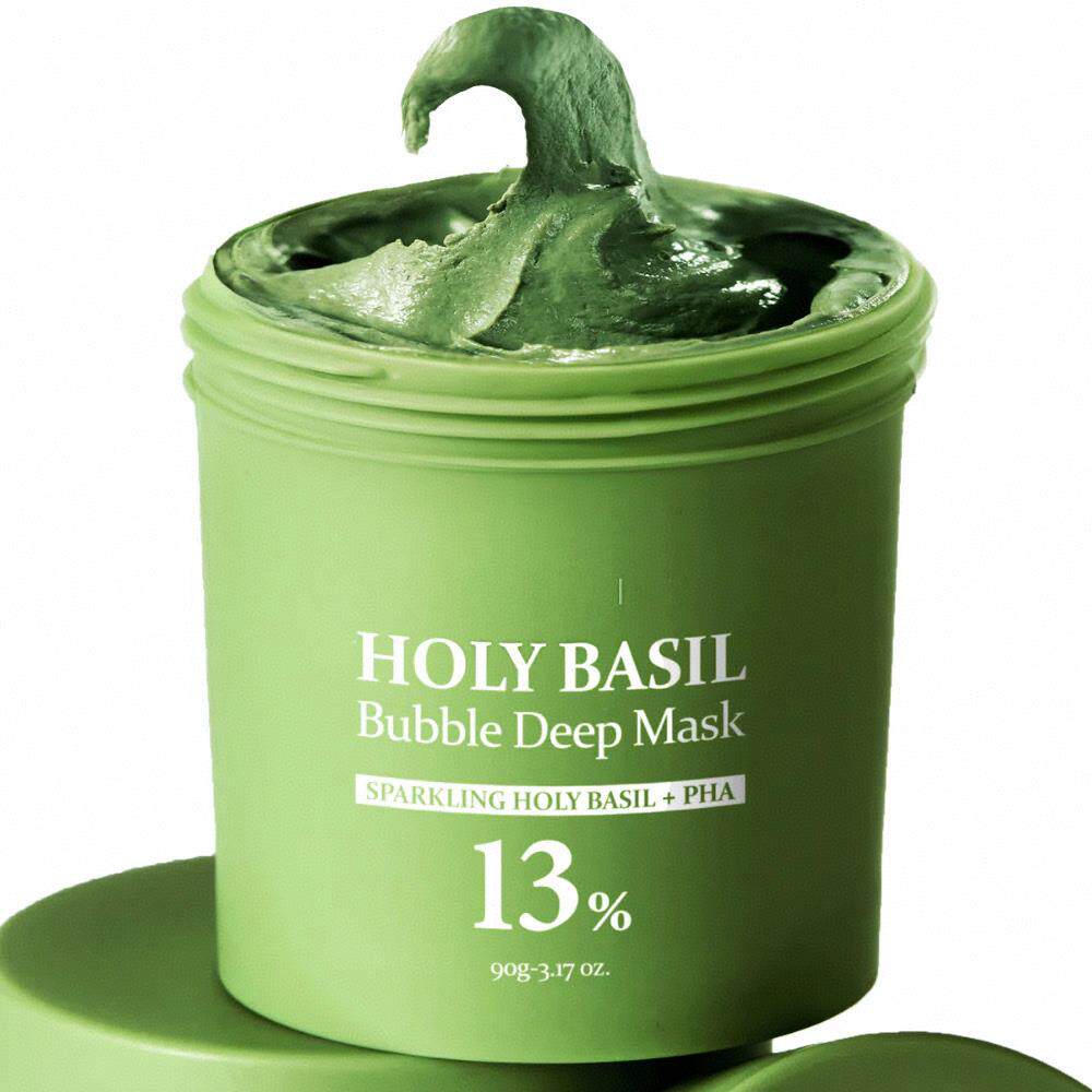 跨境爆款Holy Basil Sparking Bubble Mask泡泡清洁面膜去除黑头