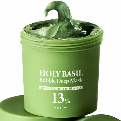 跨境爆款Holy Basil Sparking Bubble Mask泡泡清洁面膜去除黑头