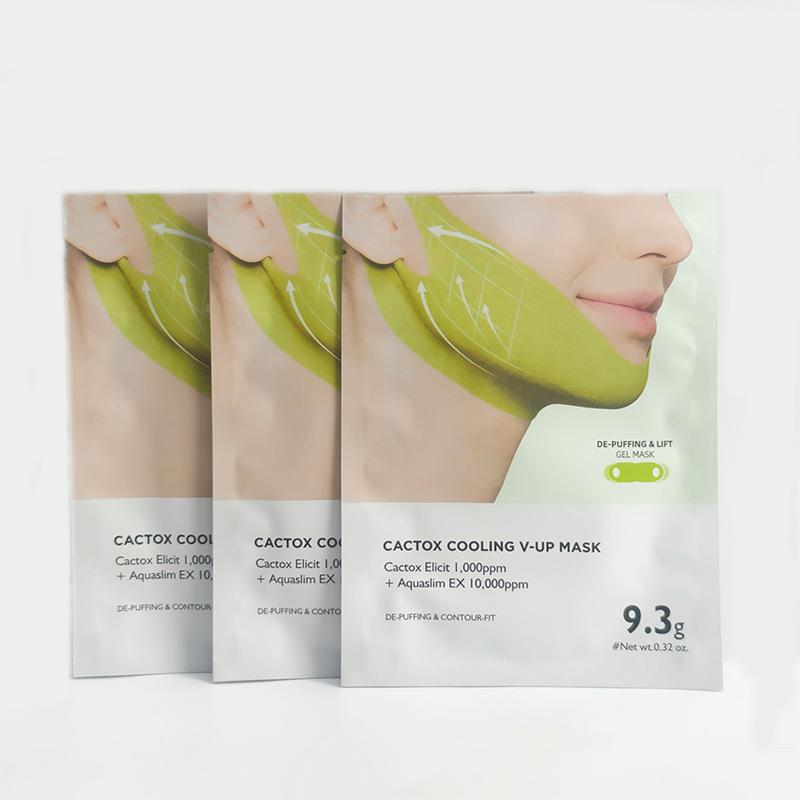 跨境TK爆款CACTOX COOLING V-UP MASK脸部轮廓仙人掌提拉绷带面膜
