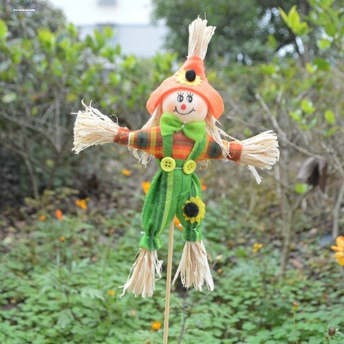 稻草人假人防鸟小型模型玩偶吓鸟驱鸟器娃娃站立道具农田户外赶鸟