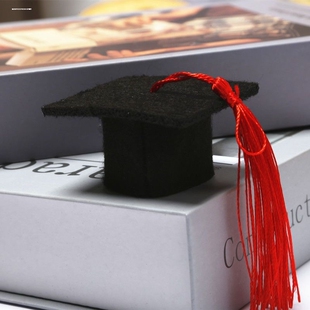 迷你博士帽毕业季花店蛋糕装饰博士帽流苏毕业帽毕业拍照抓周道具