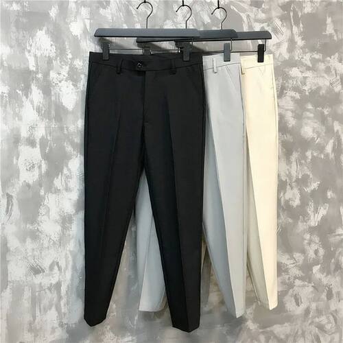 Slimming straight leg solid color leggings修身直筒纯色小脚裤
