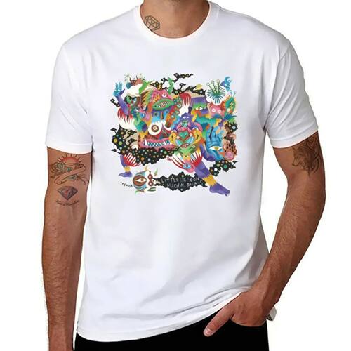 3D printed slim fit pullover T-shirt 3D数码印花修身套头T恤男