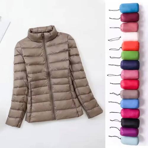 保暖加厚修身外套女Warm thickened stand up collar slim jacket