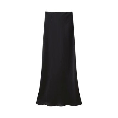 Half length skirt, solid color long skirt 包臀半身裙纯色长裙