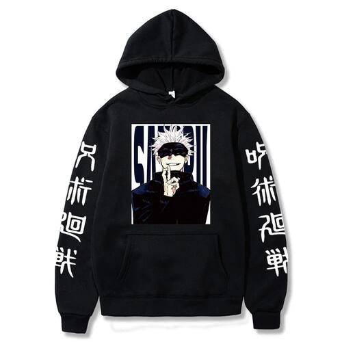Anime printed long sleeved fleece sweatshirt印花长袖加绒卫衣