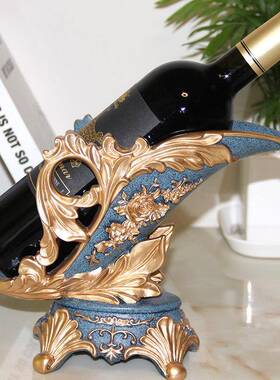 奢高级感红档酒酒架摆件高创意乔迁新居酒柜春暖花开架轻装饰品客