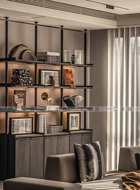 代轻奢饰黑白琉璃艺YFZH0034术花现器摆件 板间售楼处家样居电视