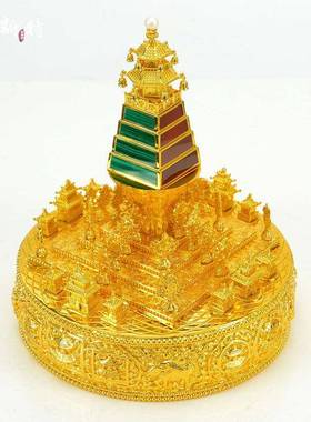 全鎏修金立体37供曼室内家用21907091曼达盘藏式三曼茶罗盘十七扎