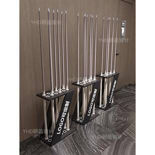 台球放置架高端球杆器收纳支架003架落地柜桌球厅公杆杆存放展示