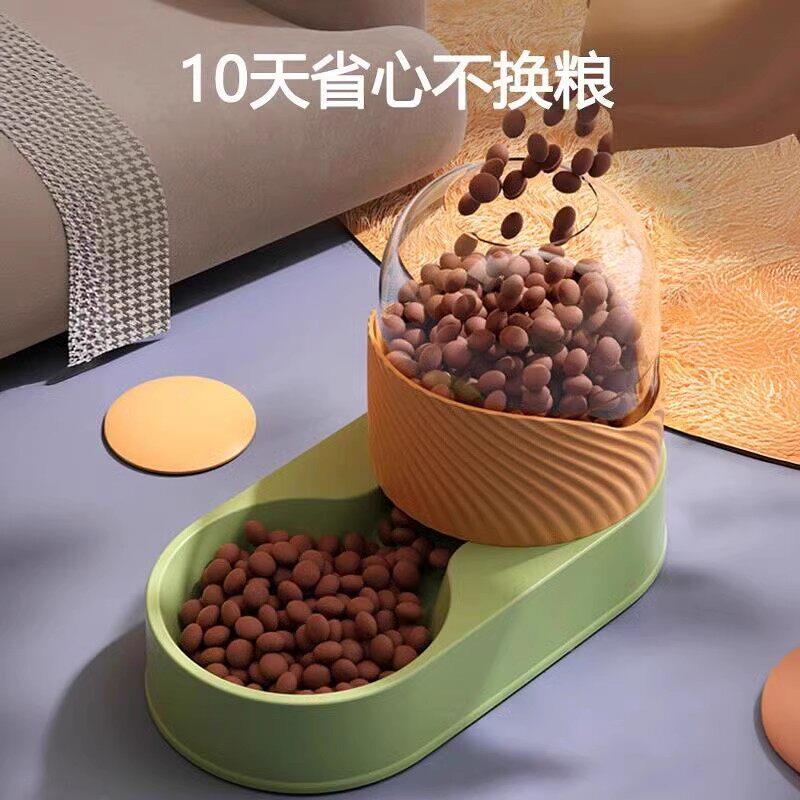 猫碗咪饮水机双碗自动喂 用食器2107SPBL猫喝水器猫喂水饮水器猫