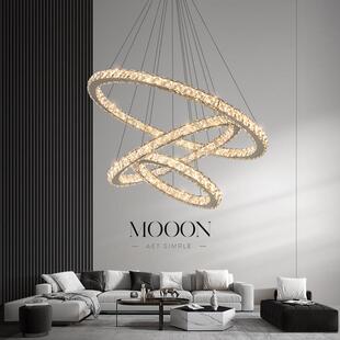 慕能意式级极客吊灯轻奢高感水MGC简厅晶吊灯现代简约客厅灯大厅