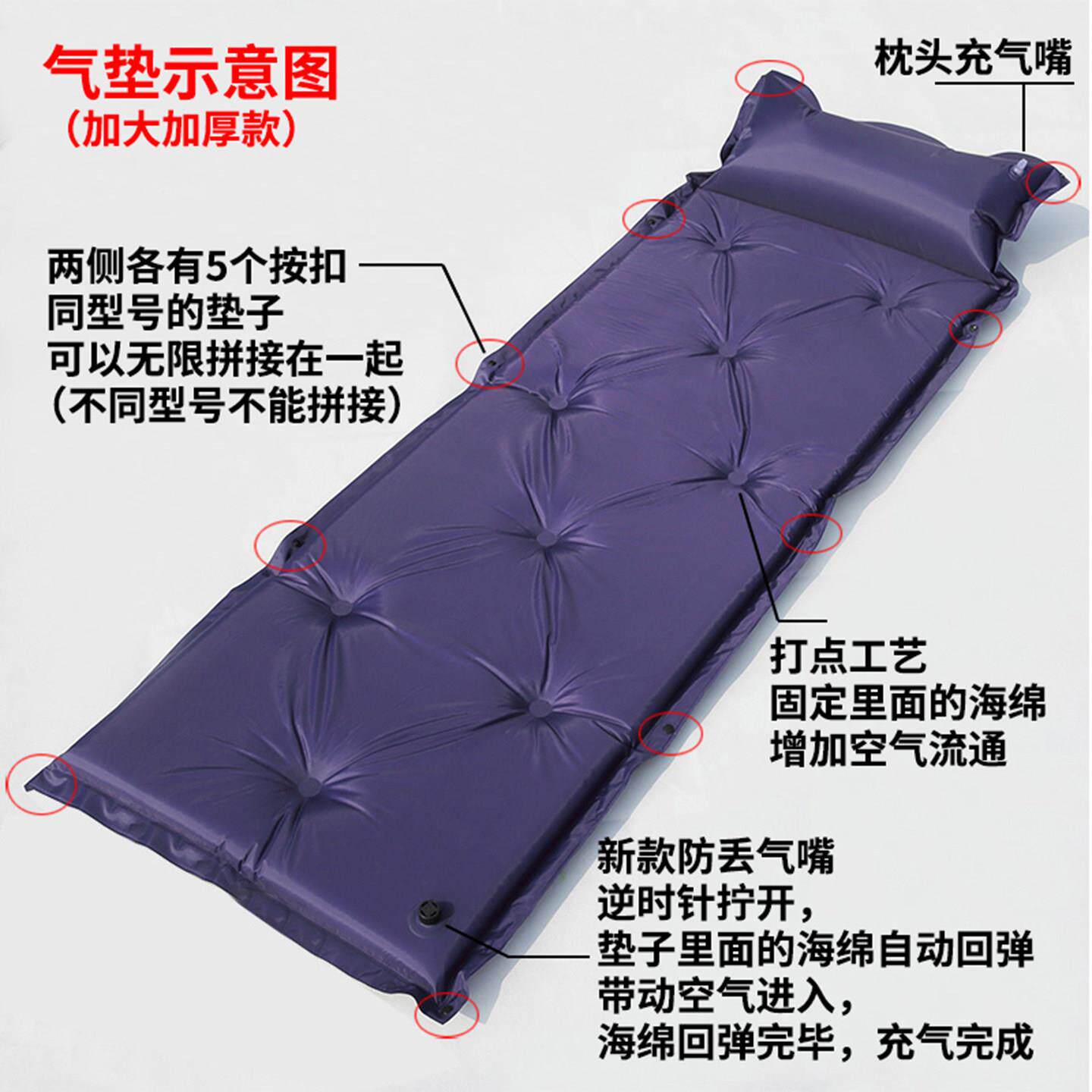 包 充气垫 帐篷加厚加宽动充气垫单人自充气垫自可拼接邮双人午睡