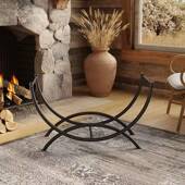 铁艺壁炉饰1125 1柴火架形拱支架承托收木纳架室内装 置物架落地柴