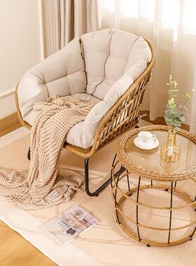 阳AQH-1藤休闲桌椅藤编户外庭院茶桌一桌台小两椅组合客厅椅茶几