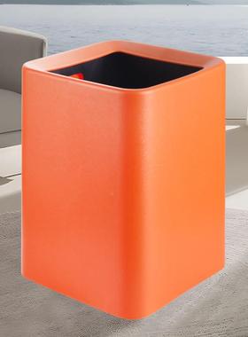 垃桶酒店圾桶房双层客无盖桶纸篓圆形桶宾馆酒吧QGH饭厅家用厕所