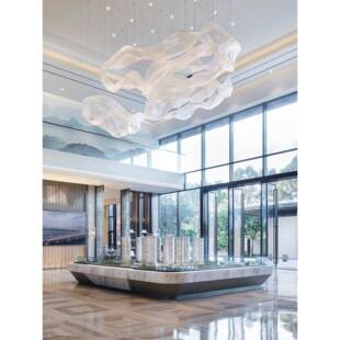 定制艺术流光吊灯销售部沙店盘风格大灯酒大宴会堂厅型DZY大餐饮