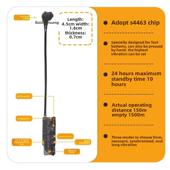 迷你微型超 薄一对一 双向无声动提醒器 手DIU 按脚踩 振震动点报