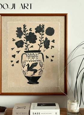 假日畅享画】法式中古风卉艺术DOI装饰画 高级感古花客厅饭覆厅挂