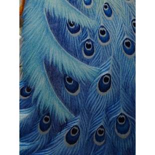 中式风格圆形孔雀画富祯祥纯手苏工新绣刺绣带VSV框成品客厅贵装