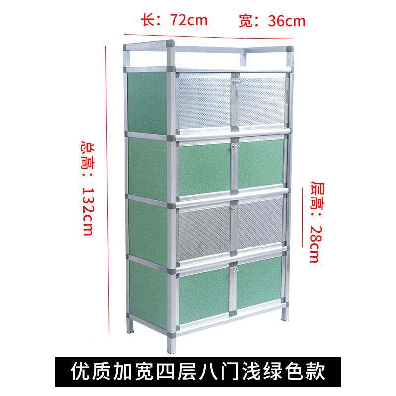 简易灶台304厨放房餐柜碗架家用整2--4层架子透气体橱柜碗不锈98b