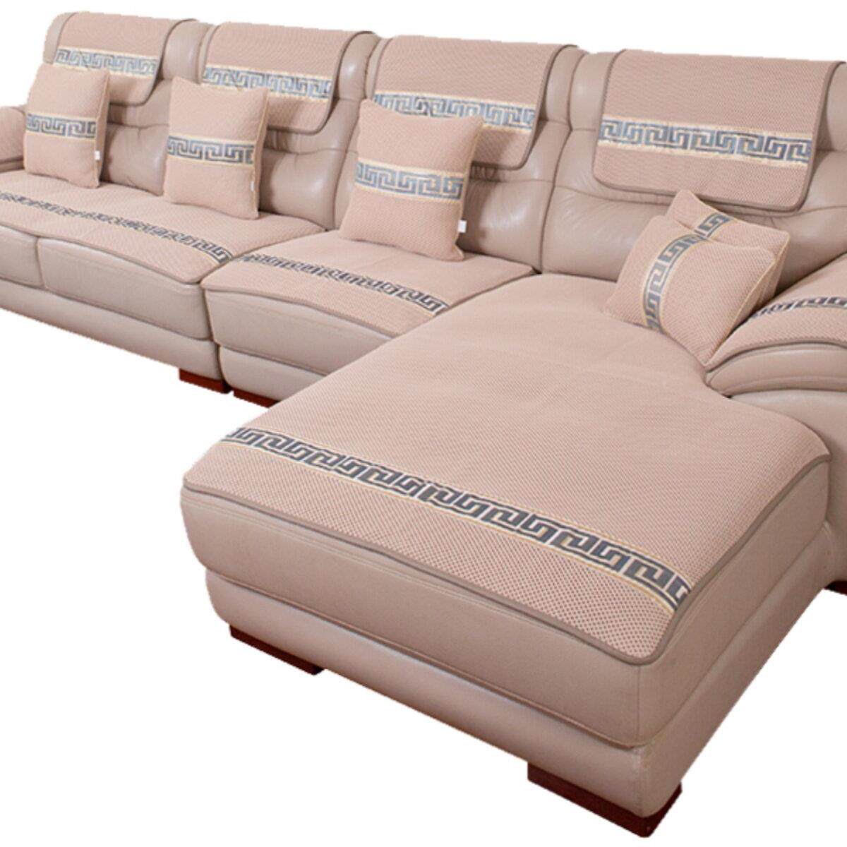 真用皮沙发垫季防滑坐垫四季巾通简约三座夏KYT一贵妃欧式沙发套