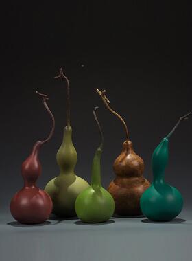 葫芦饰品入口大厅客厅居家饰85469品自然品覆古饰品中铜国书桌工