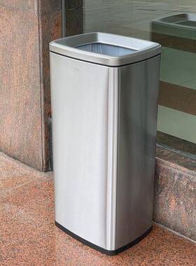 量G0NF不锈钢洗垃圾桶3L大容走IET廊公司电梯手间敞口无盖卫生纸
