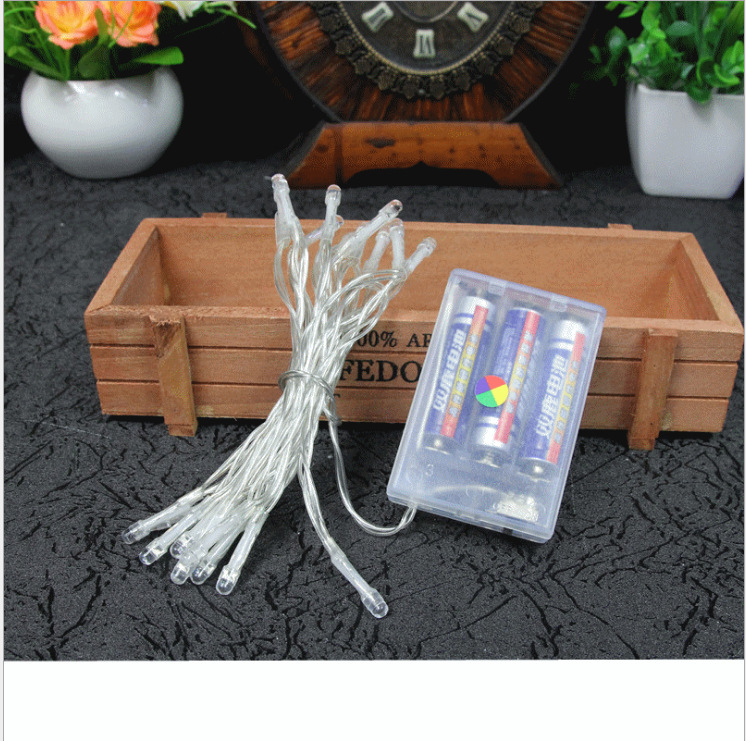 10灯-100灯LED电池盒彩灯串圣诞灯节日装饰彩灯婚庆彩灯电池供电