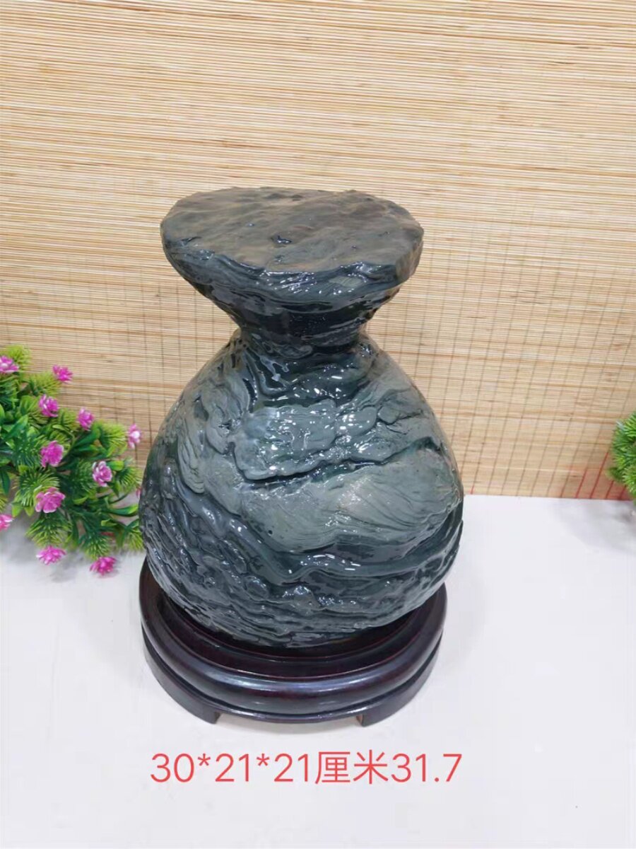 包邮奇石头柳岩石彩陶石自然石书房摆件观赏石玉树石雨花石原石
