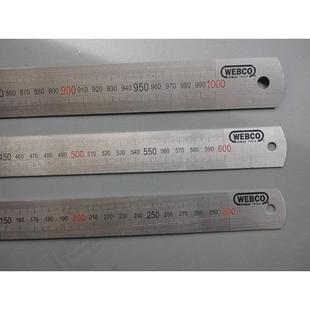 库存老货WEBCO不锈钢直尺加厚钢板尺300mm600mm1米直板尺精密测量
