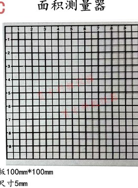 20533面积测量器透明小方格小学数学教学仪器教学具方格纸10*10cm