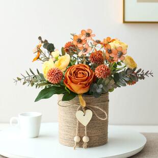 仿真花假花摆设2024新款高档客厅餐桌花摆花家居装饰插花花艺摆件